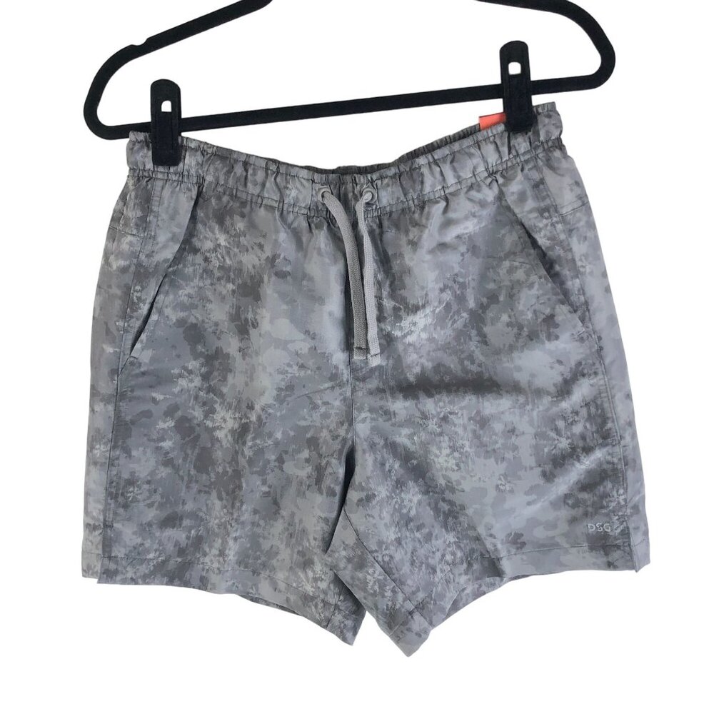 DSG Mens Twitch & Allison Nylon Shorts Mesh Charcoal Blurred Floral 6" Gray S